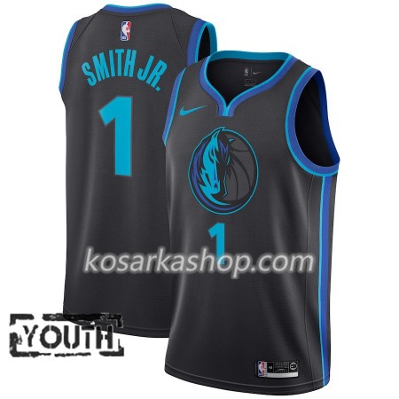 Dres Dallas Mavericks Dennis Smith 1 Nike 2018-19 City Edition Crna Plava Swingman - Dječji